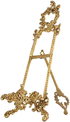 ZHXJXJ Antique Metal Cookbook Stand with Gold Finish