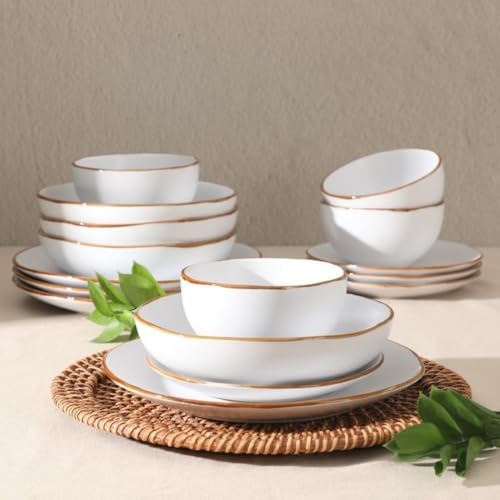 Gibson Home Hazeltine 16 Piece Dinnerware Set - White
