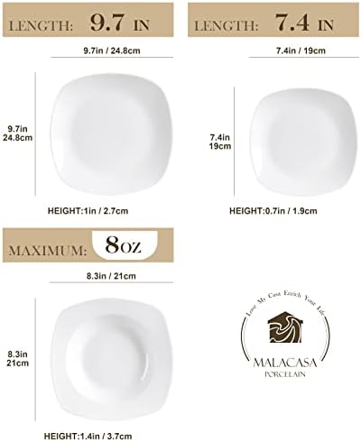 Malacasa Dinnerware SetNO-TOXIC Durable Dinnerware for 6