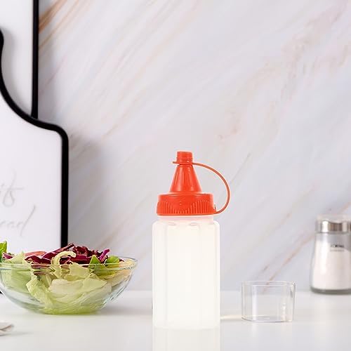 Luxshiny 12Pc Condiment Squeeze Bottle Set Red