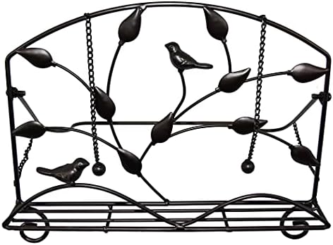 OwlGift Classic Cast Iron Brid Metal Leaf Design Cookbook Stand