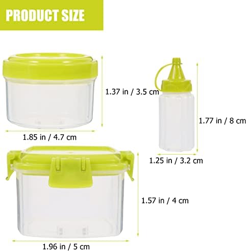 SHERCHPRY - Handmade Small Glass Squeeze Bottle with Lid - Salad Condiment Getter