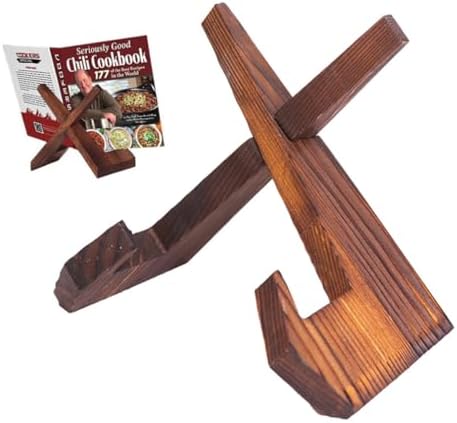 Rumcnjen Large Kitchen Cookbook Stand Rustic Brown Farmhouse Style