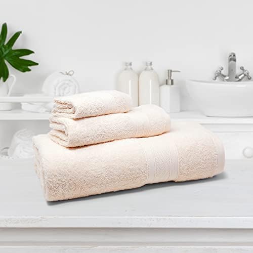 Luxury 100 Cotton Towels Set for Bathroom Use