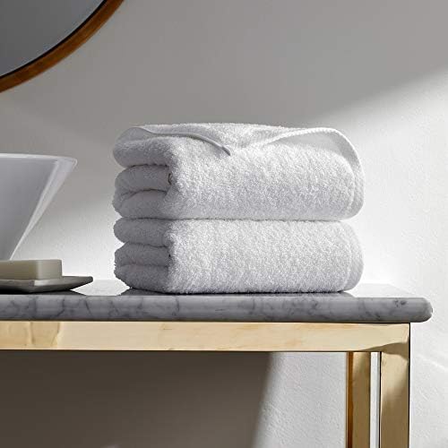 Luxury 100 Cotton Bath Towels - Set of 2 - Double Pique Border