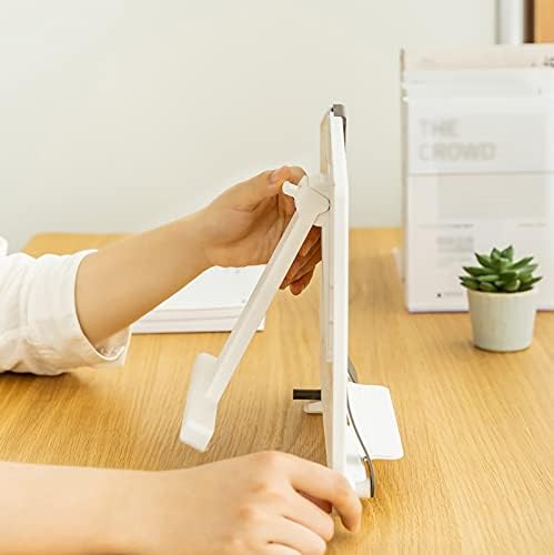 Adjustable Book Stand for Kitchen Office Beige White Holds Textbooks Cookbooks