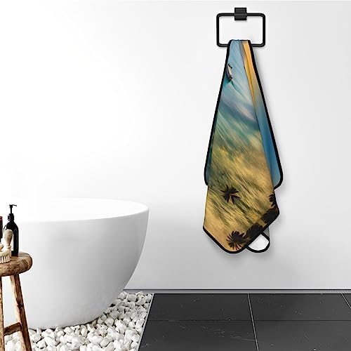 Sunset by The River Prints Coral Velvet Towel 27x55 in