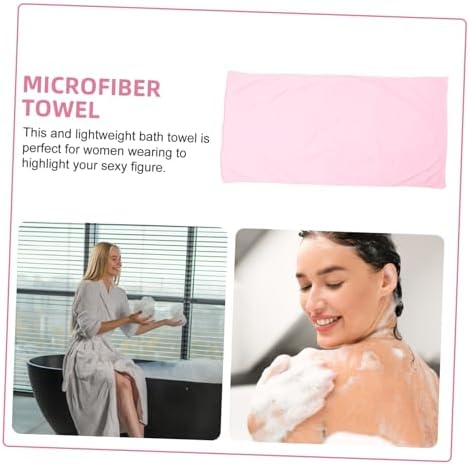 Garneck Women Bath Wrap Pink