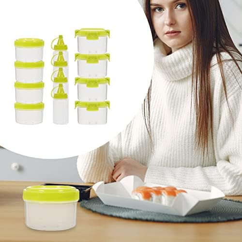 SHERCHPRY - Handmade Small Glass Squeeze Bottle with Lid - Salad Condiment Getter