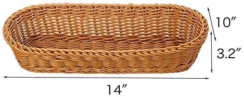 Make It FunSet of 2 145 Poly-Wicker Honey Brown Serving Baskets