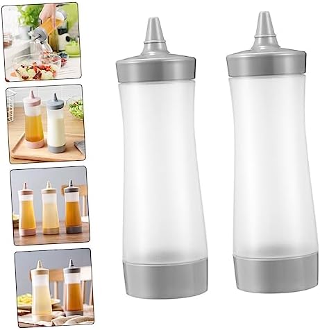 MERRYHAPY 2-Pack Leakproof Salad Dressing Squeeze Bottles