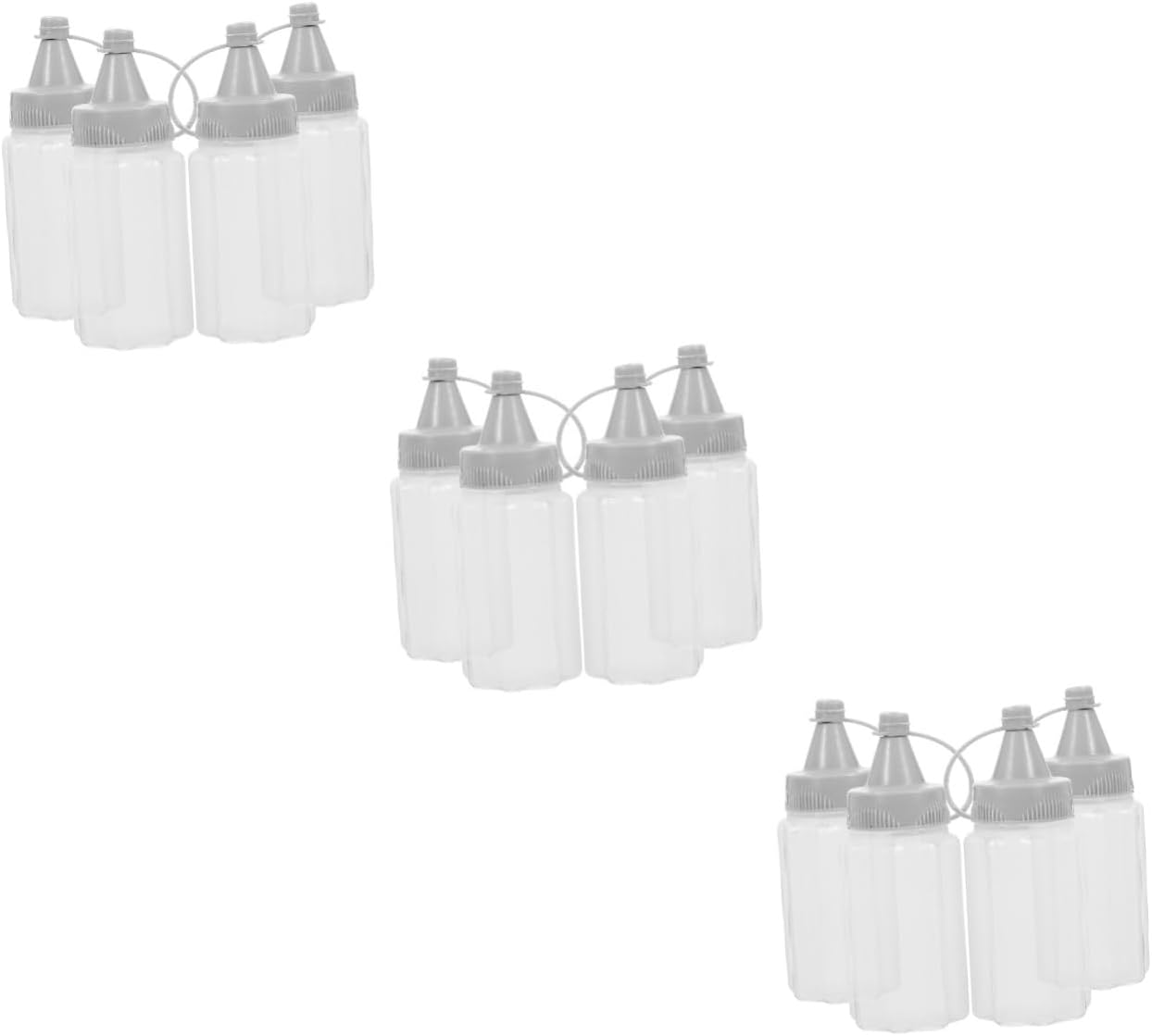 CollBath 12 Pcs Condiment Squeeze Bottles