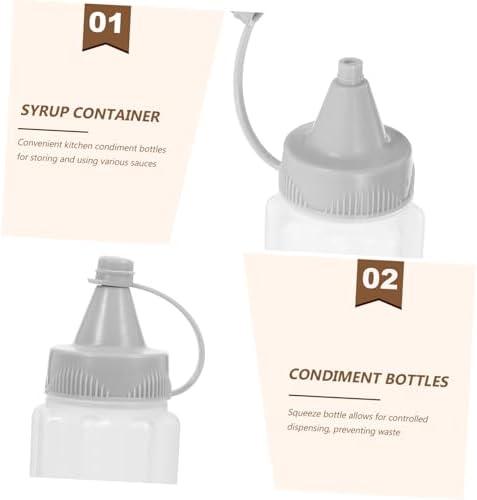 4-Pack Squeeze Bottles for Kitchen Use