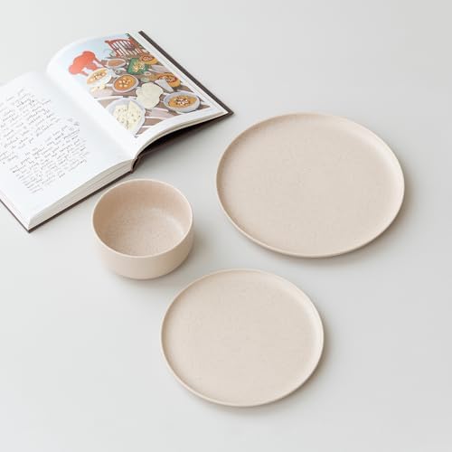 Durable Dinner Plate Set with Natural Clay Finish