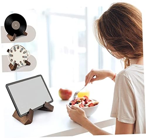 PRETYZOOM Elegant Wooden Recipe Stand for Kitchen Countertop