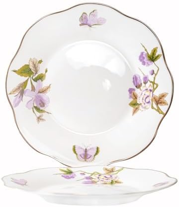 Elegant 8-inch Ceramic Plates Set of 2 for Parties