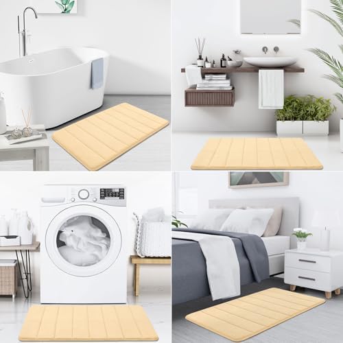 Buganda Memory Foam Bath Mat for Bathroom Shower Tub Soft Durable