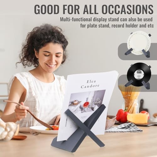 Sturdy Wooden Cookbook Stand Rustic Design for Kitchen Counterylabel Kitchen Bathroom