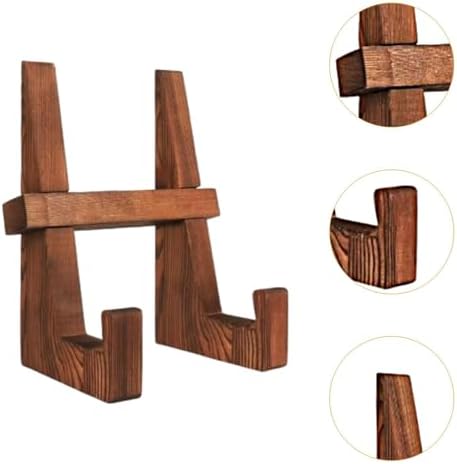 Rustic Wooden Cookbook Holder for Kitchen