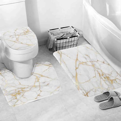 CAPSCEOLLCozy Memory Foam Bath Mat Set for the Bathroom