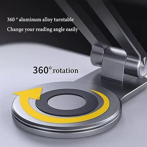 Adjustable 360 Book Holder with Page Clips Foldable for Cookbooks More