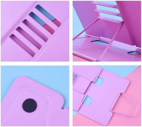 Foldable Adjustable Metal Read Cook Book Stand pink