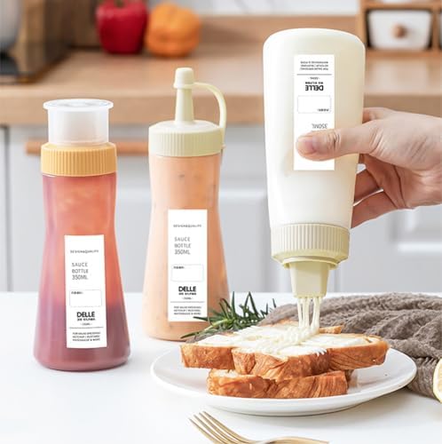 3 Pcs Condiment Squeeze Bottles for Kitchen Dining
