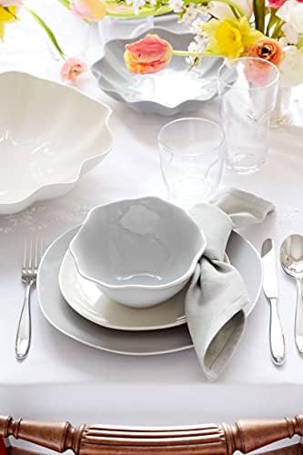 Portmeirion Sophie Conran Floral Serenity 4-Piece Set 11 Inch Stoneware