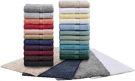 Madison Park 800 GSM Luxury Cotton Bath Towel Set 8 Piece White