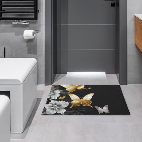 Durable Gold White Bath Mat 236x157 Incher