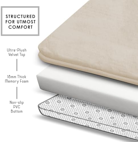 Clara Clark 3-Piece Bath Rugs Set for the Bathroom