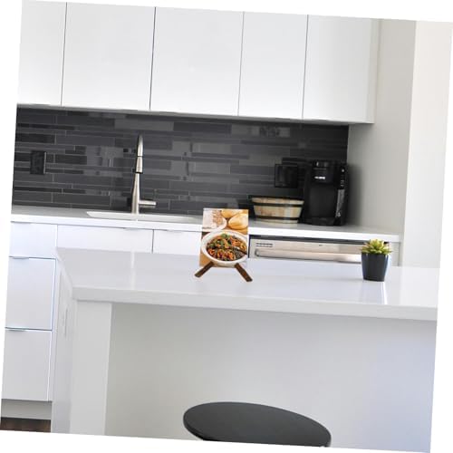 Mikinona Elegant Wooden Recipe Stand for Desk Book Storage