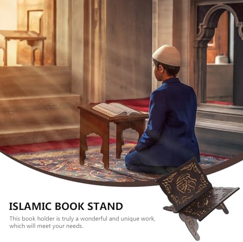 BESTOYARD Wooden Quran Book Stand Foldable Religious Holder