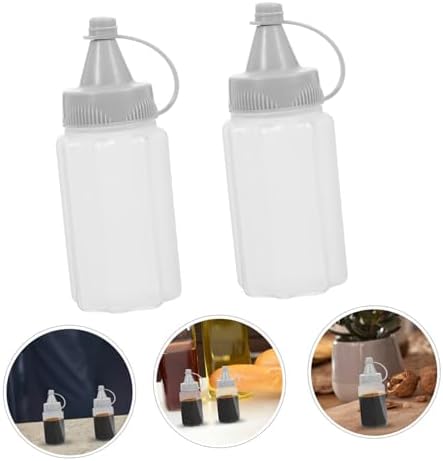SHOWERORO 4pcs Reusable Condiment Squeeze Bottles