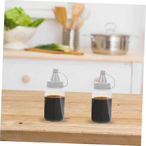 4PCS Portable Jam and Dressing Squeeze Bottles Condiment Dispenser Set Kitchen Essential