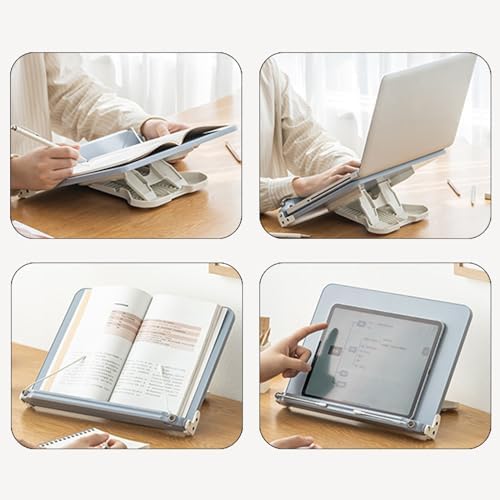 Foldable Cookbooks Stand Adjustable Reading Bracket for Home and School