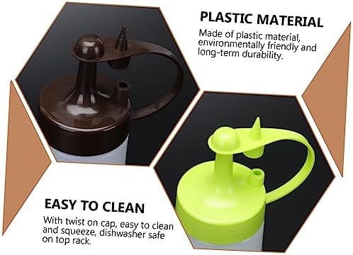 Cabilock 4PCS Reusable Squeeze Condiment Bottles