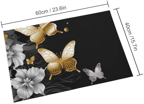 Durable Gold White Bath Mat 236x157 Incher