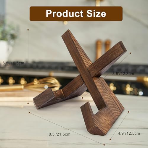 Rustic Wooden Cookbook Stand