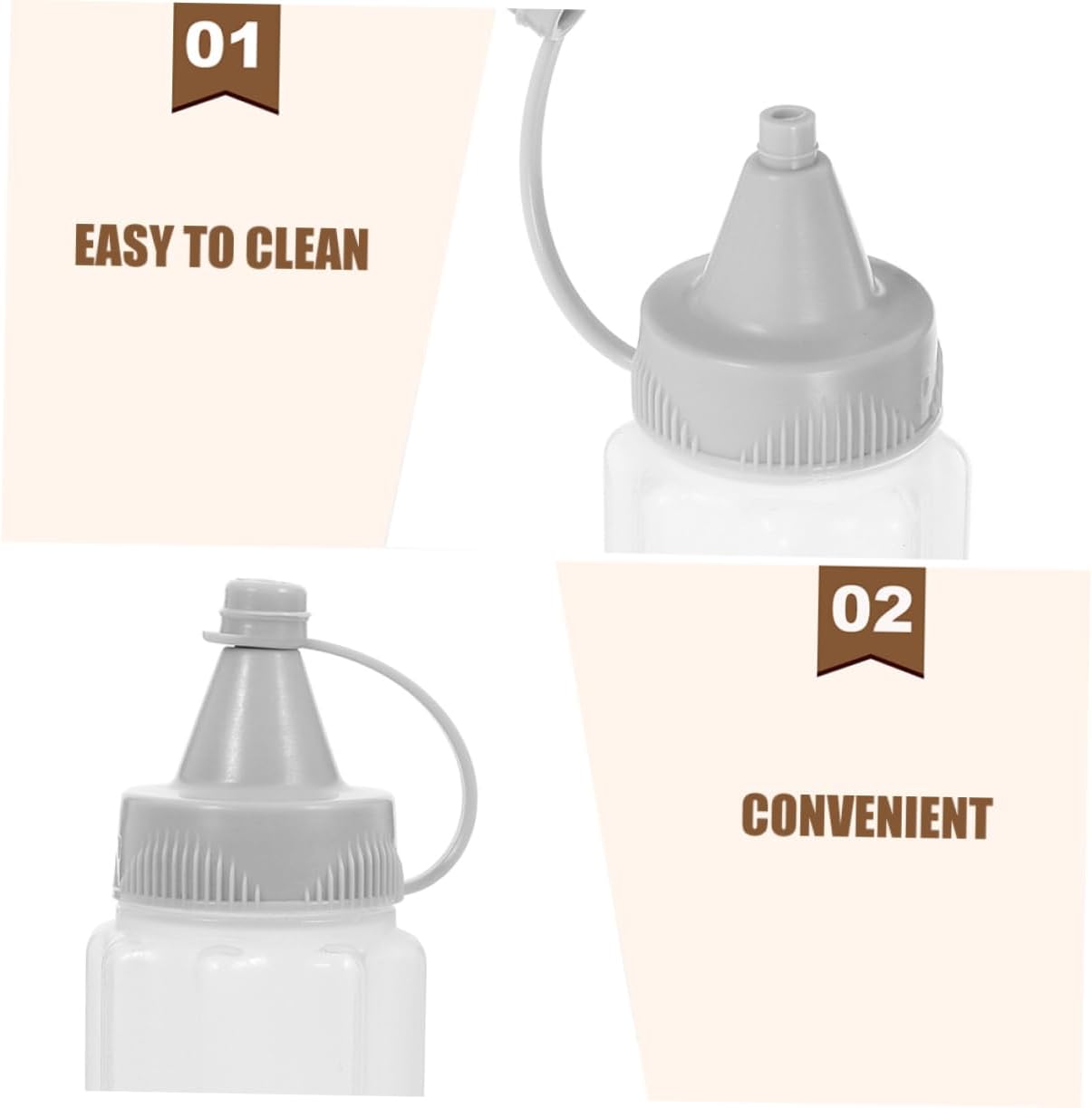 Luxshiny 8-Piece 30ml Squeeze Bottles