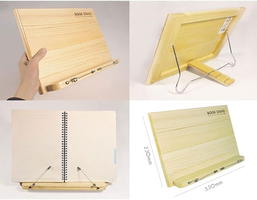 IBIS Natural Wood Book Stand Durable Adjustable