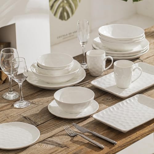Cozy Eco-Friendly 16-Piece Dinnerware Set Microwave Safe Durable for 4