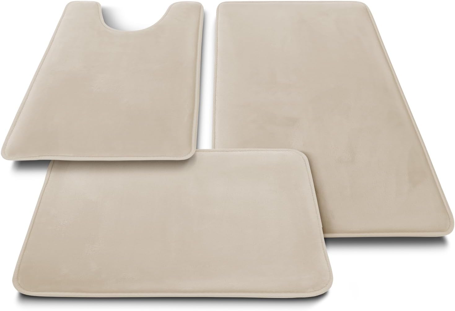 Clara Clark 3-Piece Bath Rugs Set for the Bathroom