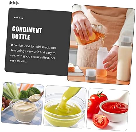 Safe Leak-Proof Squeeze Bottles for Dressing Sauce 350ml x4