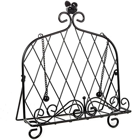 Upper Deck Iron Cookbook Stand with Adorned Bird