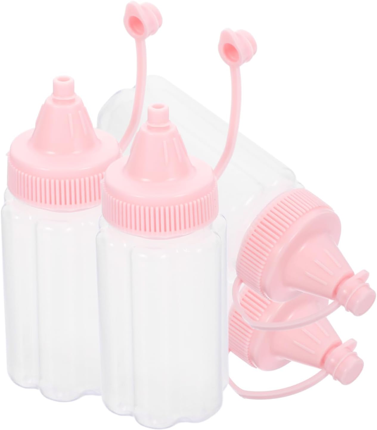 Cabilock Pink Mustard Squeeze Bottle for BBQ and Kitchen Use
