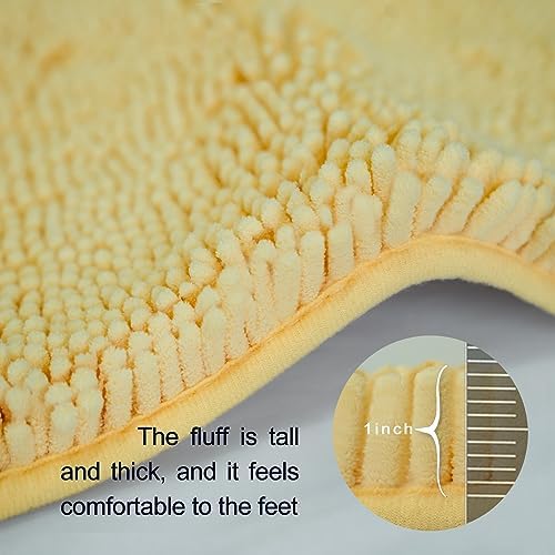 2 PIECE Bathroom Rugs Set Ultra Soft Washable Anti-Slip 20x3216x24 inch