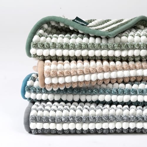 FRESHMINT Chunky Ombre Chenille Bath Rug 24x36