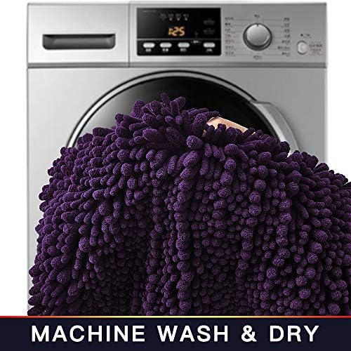 High-Quality Chenille Bathroom Rug for Showers Durable Soft Machine Washable