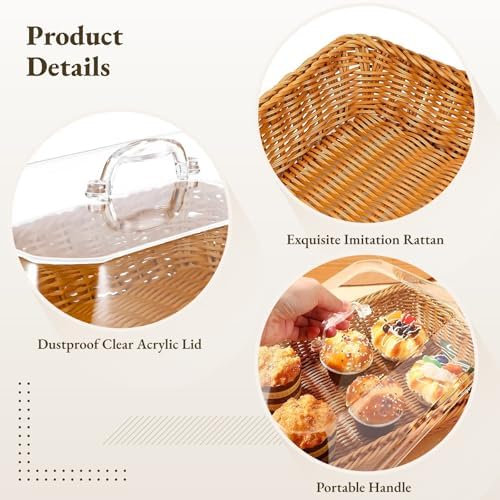Imitation Rattan Baskets for Living Room Kitchen Dinning table